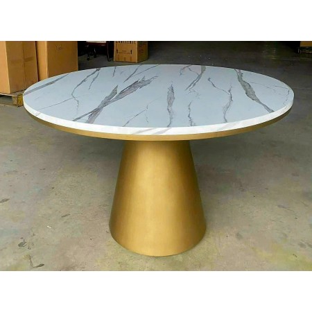 Z Gallerie : Bàn Ăn Tròn Mặt Giả Đá Cẩm Thạch